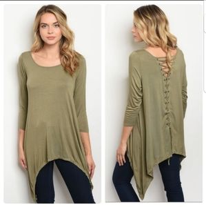 Cargo Lace Up Back Top
